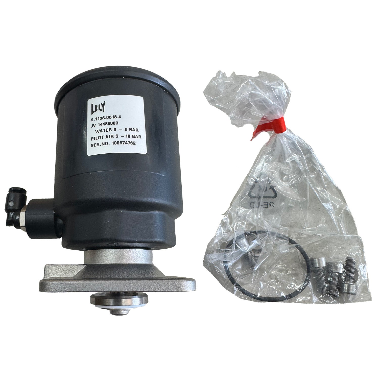 Vanne d'eau Lely Actionneur 9.1138.0618.4 pour vanne d'arrêt.