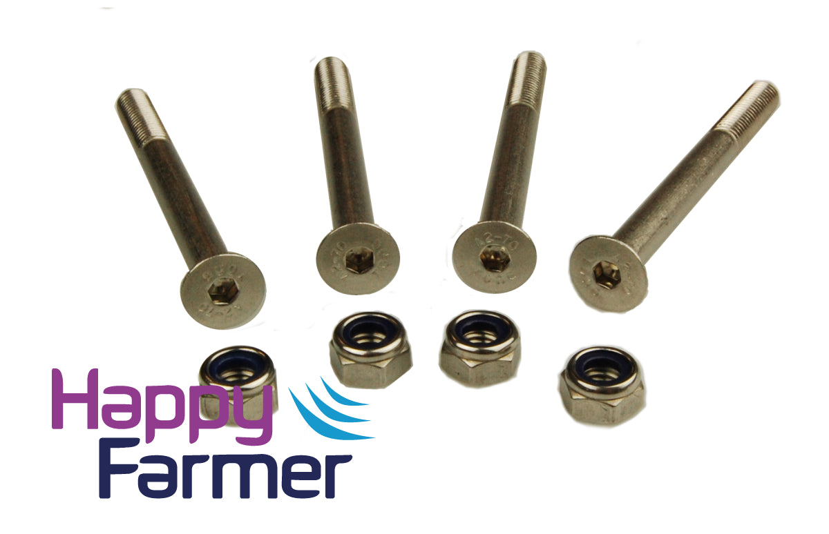 Screw + Nut Stainless Steel M8x85