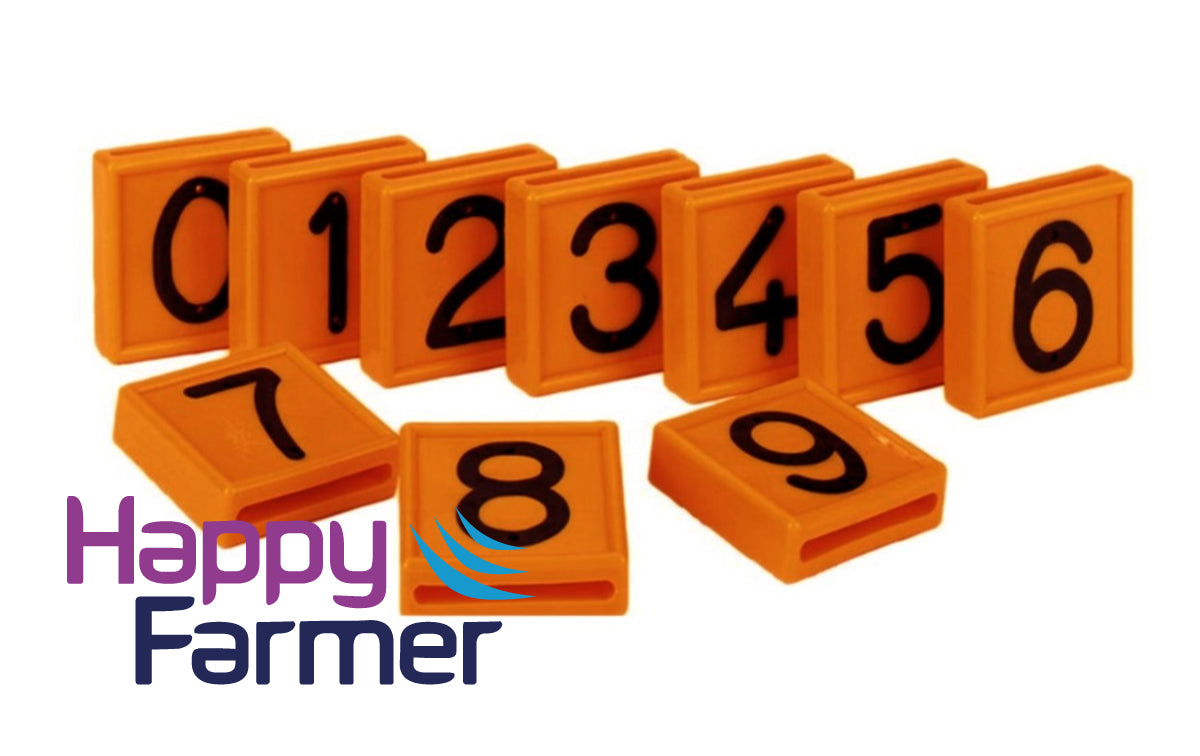 Étiquette de numéro de collier ORANGE