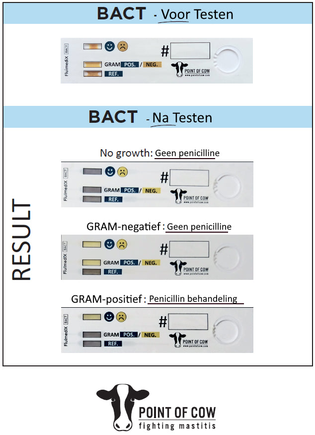 BACT Gram NEG/POS disposable test strips