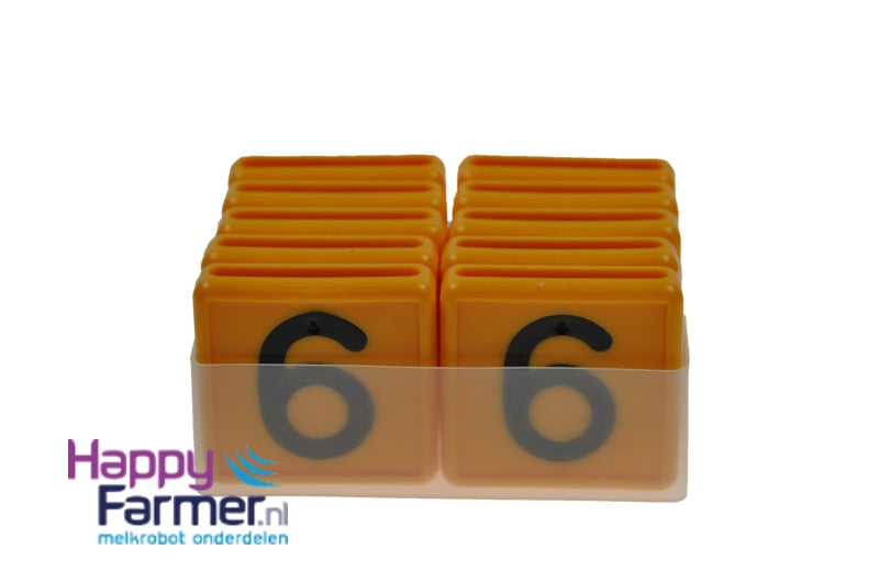 Collar Tag Number Yellow / Black
