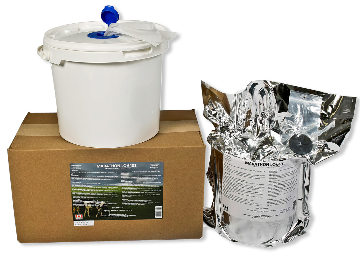 Antiseptic Teat Wipes with Alcohol one step 2 * 1,200 wipes