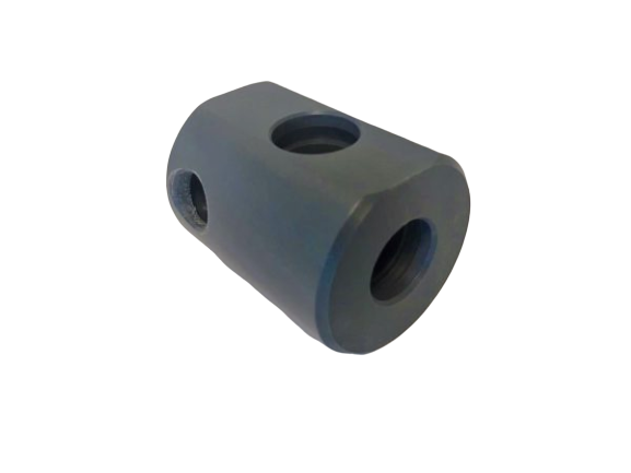 Valves Underblock Single - Gray connector with 1 outlet