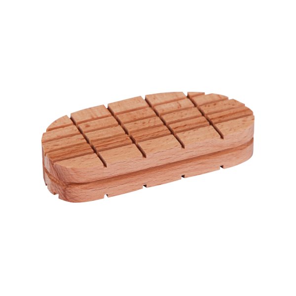 Kerbl Hardwood Hoof Block - Durable Cross Lines