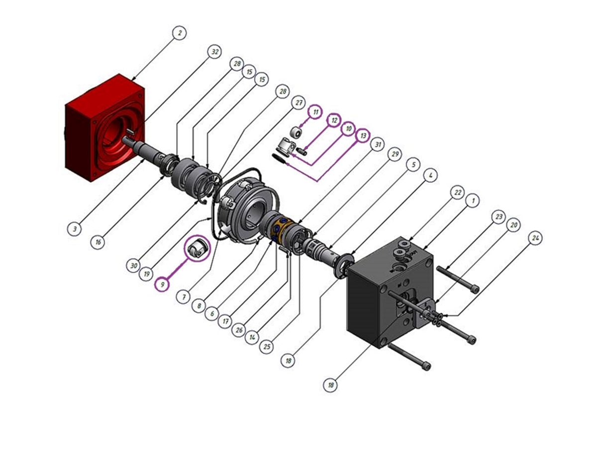 Bundle Housing + Revision Kit for brush motor AIR