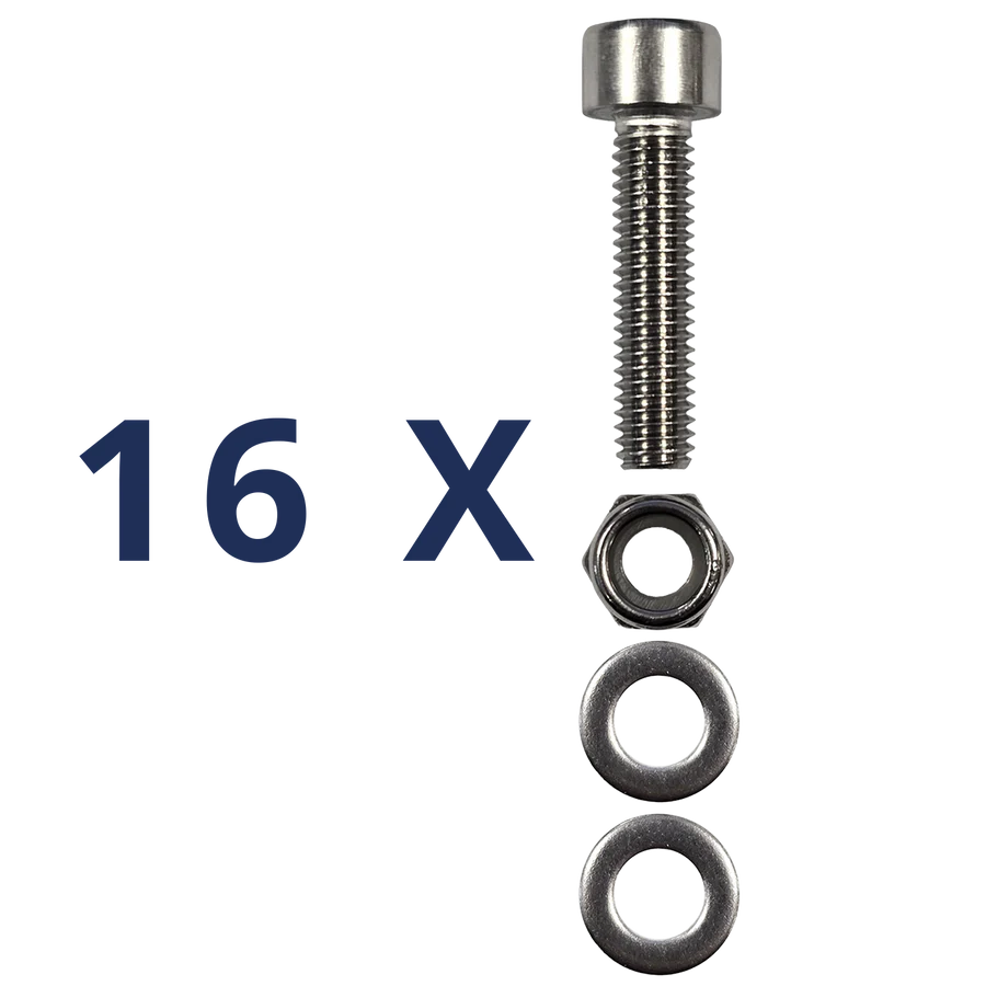 Set of bolts, nuts and washers t.b.v. brush frame 253028