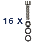 Set of bolts, nuts and washers t.b.v. brush frame 253028