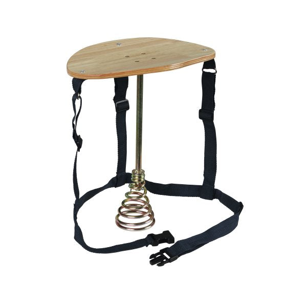 Kerbl Milking Stool - Wooden Seat with Steel Leg