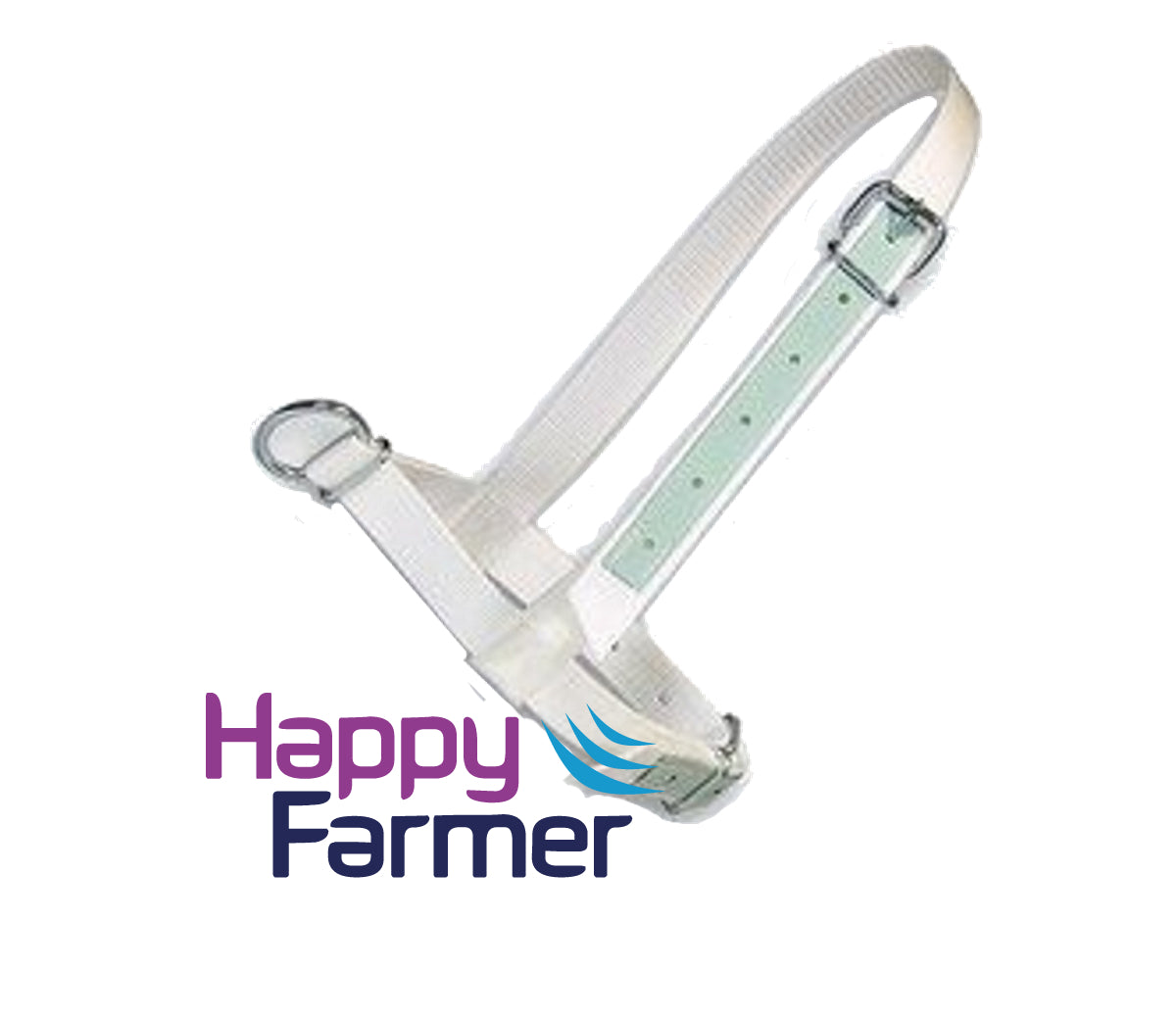 Halter Cow White nylon reinforced with leather