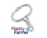 Nose clip Cow with spring chrome