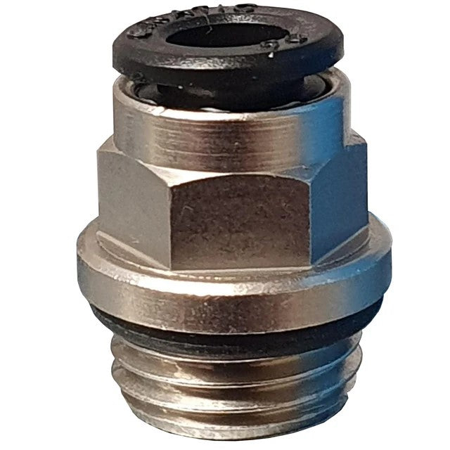 Screw-in coupling straight 6 mm with O-ring Push-In