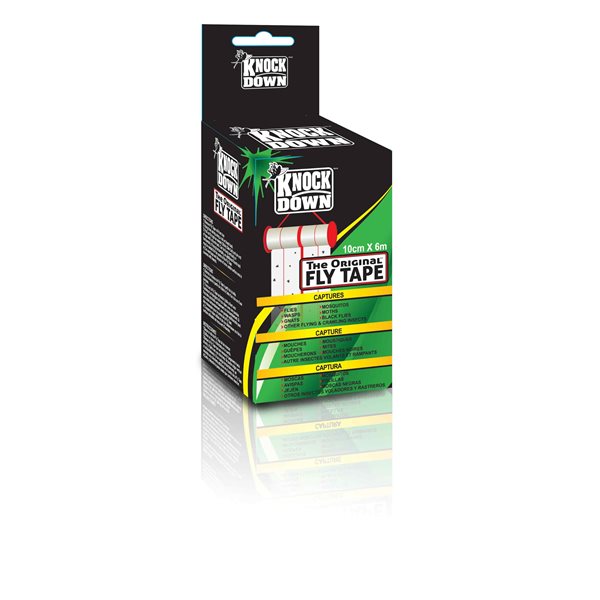 Knock Down Fly Tape 10cm x 6m - Effective Fly Trap