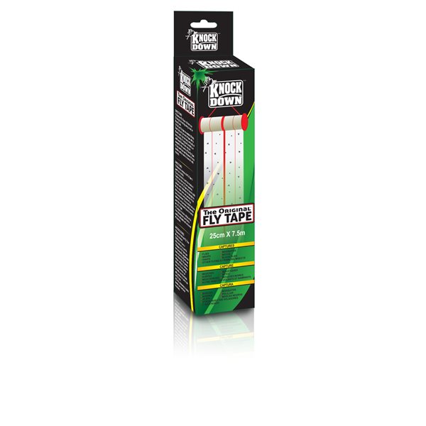 Knock Down Fly Tape 25.4cm x 7.62m - Large Fly Trap