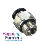 Threaded Coupling Straight 4 mm with O-ring 4 mm push-in