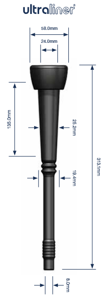 Liner Milkrite DL295U corr. 999295-01 DeLaval set 4 pcs.